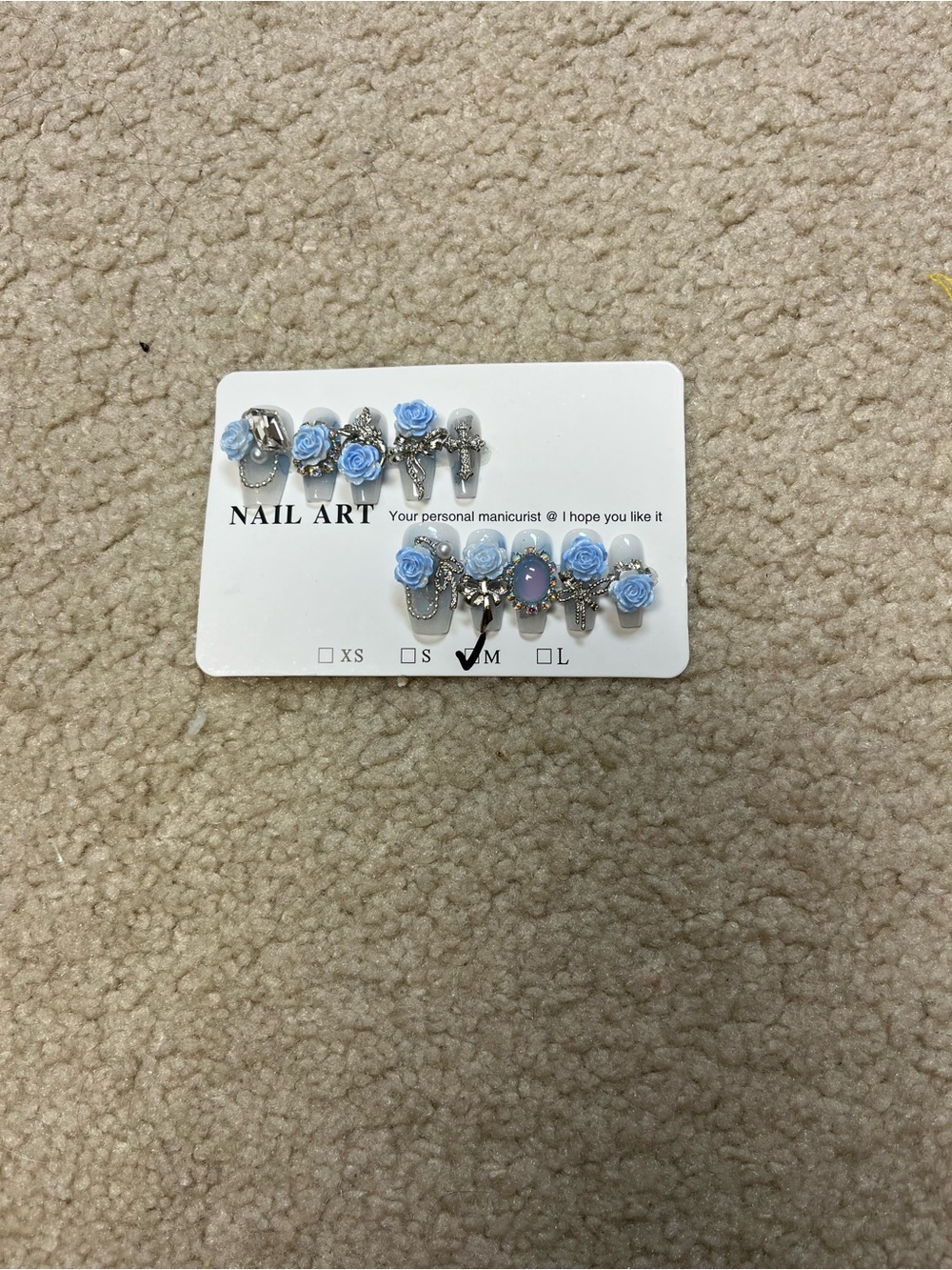 Set with Blue Rose Accents
